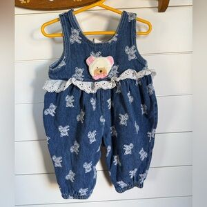 Vintage 90’s Teddy Bear Overalls